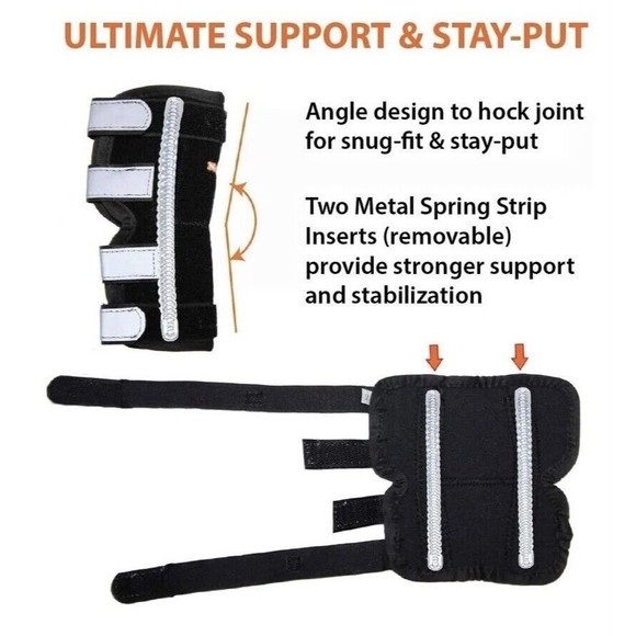Neoally Dog/Cat Rear Leg Braces w/ Ultra Spring Support XS Long Injury Arthritis - Picture 4 of 16